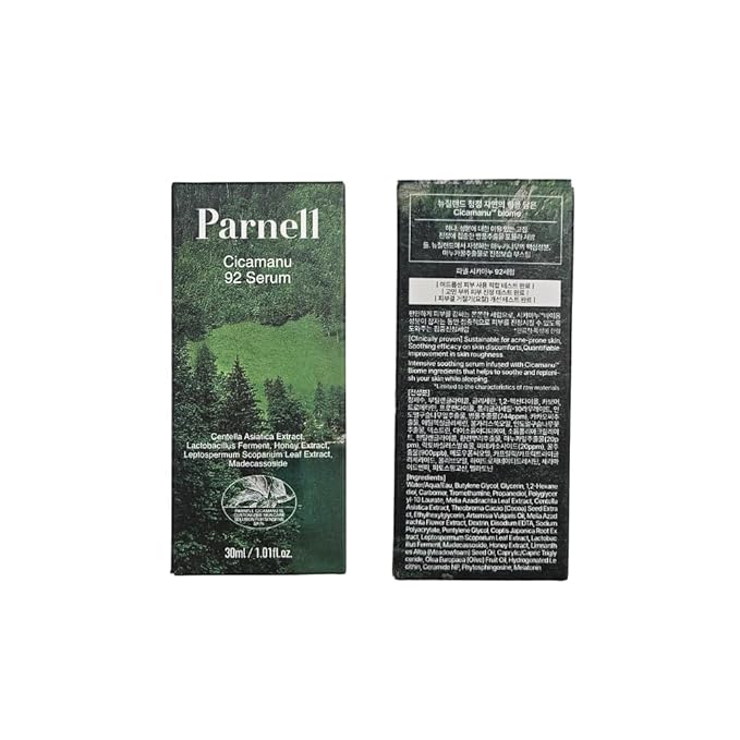 Parnell Cicamanu 92 Serum (1.01 Fl Oz) 30ml | Melatonin, Centella Asiatica | Ceramide for Overnight Recovery & Soothing Irritated Skin | Targets Hyperpigmentation & Deep Hydration | Korean Skin Care