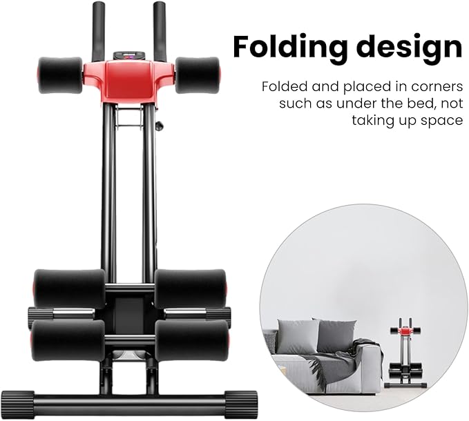 Ab Crunch Coaster,AB Workout Equipment,Multi-Functional Exercise Equipment for Home Gym,Height Adjustable Abs Workout,Full Body Fitness Machine Suitable for Beginner,from USA Fast Arrival