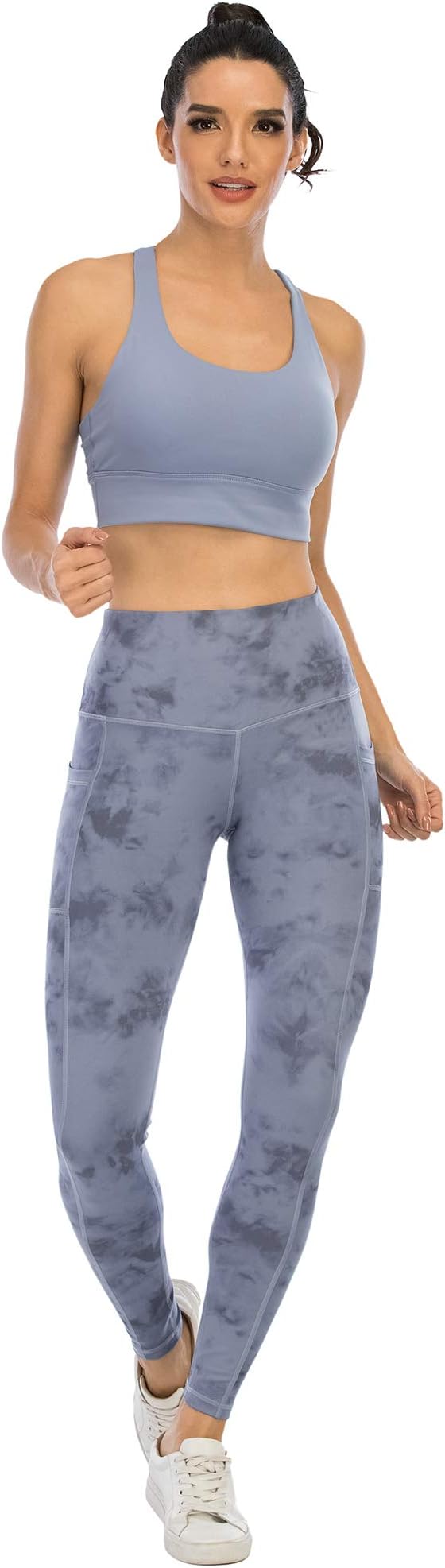 CHRLEISURE Leggings with Pockets for Women, High Waisted Tummy Control Workout Yoga Pants