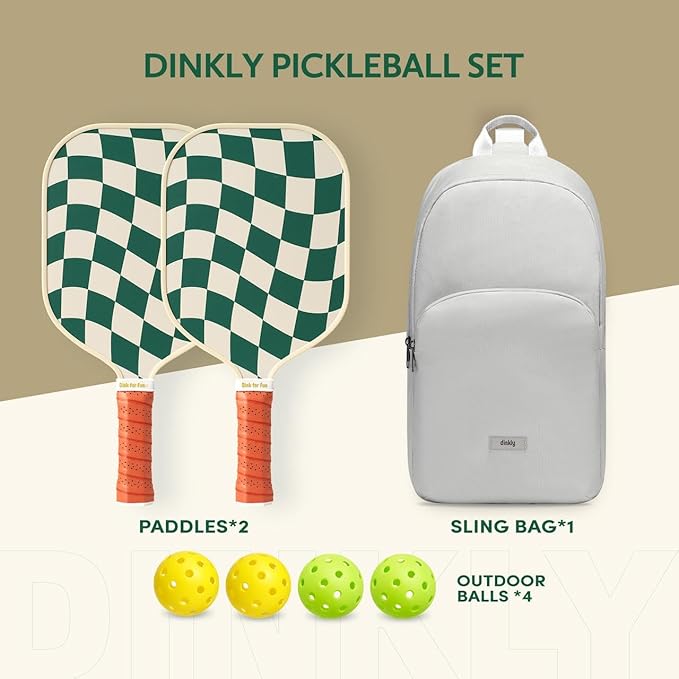 Pickleball Paddles Set of 2/4- USAPA Approved Graphite/Fiberglass Pickleball Racket, 2 Pickleball Rackets, 4 Balls and 1 Portable Carry Bag, Aesthetic Pickle Ball Set for Men Women Beginners