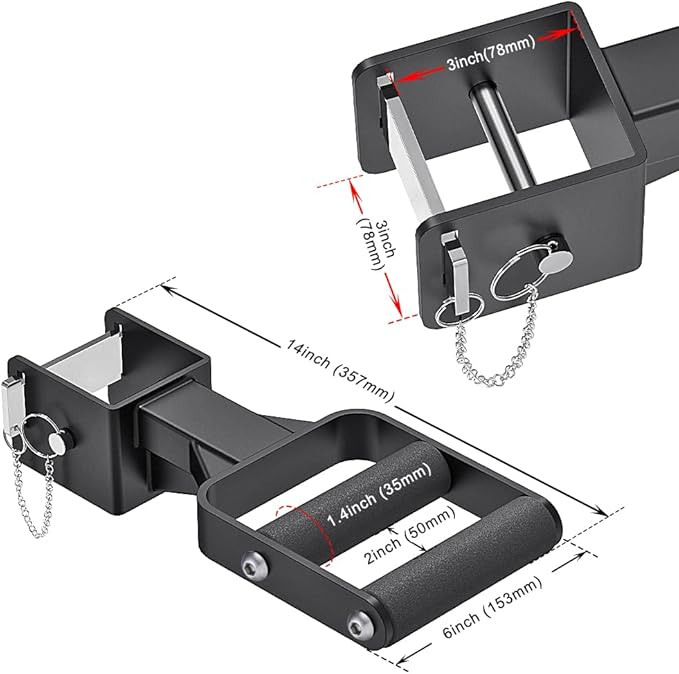 Kipika Y-Shaped Dip Bar for Power Cage with 5/8" or 1" Hole - Dip Bar Attachments for Home Gym - Heavy Duty Power Rack Attachments - Squat Rack Accessories for Strength Training