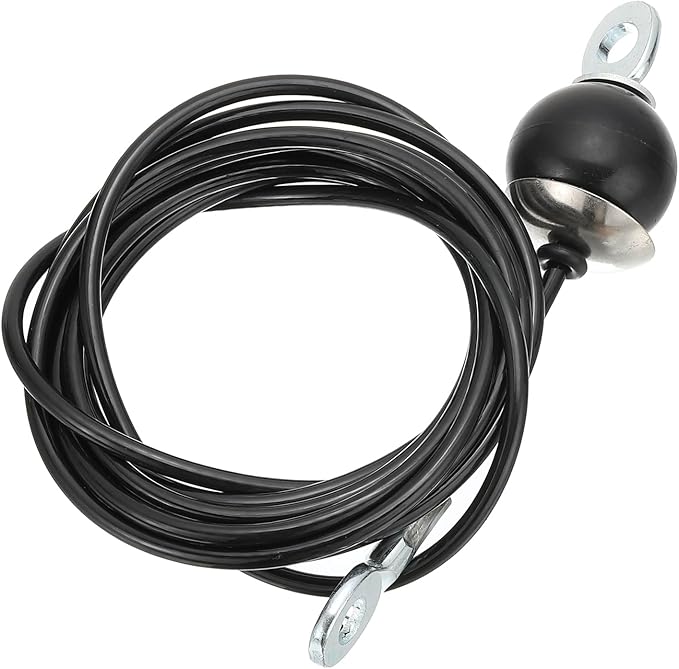 PATIKIL Pulley Cable, Adjustable Fitness Cable Pulley System Replacement Thick 4mm Heavy Gym Cable Pulley Attachment for Home Cable, Black (B-3m)
