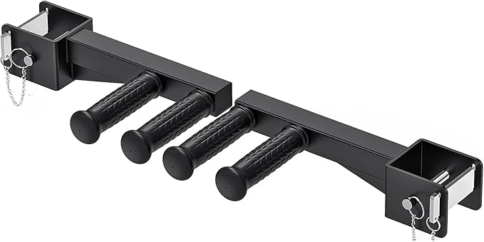 Dip Bar Attachment for Power Rack, Non-Slip Wide & Narrow Grip Handles, 500 lbs Capacity, Squat Rack Attachment for Dips, Inverted Rows, Push-Ups