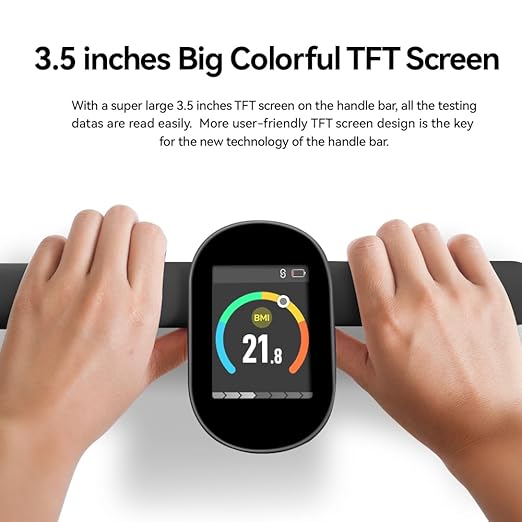Fitdays Smart Body Fat Scale | Advanced 8-Electrode Technology for BMI/20+ Body Metrics | Full-Color LED & High Precision | Bathroom Weight Scale for Fitness/Weight Loss (FG2305ULB-Black)