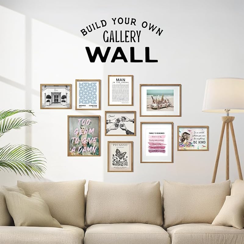 Man in the Arena Quote Poster FRAMED - 8x10 Motivational Inspirational Teddy Roosevelt Daring Greatly Wall Art Decor - Unique Gift for Men, Boys, Teens, Entrepreneur - For Office, Living Room, Bedroom