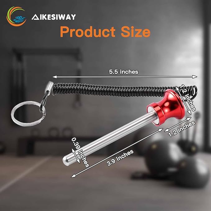 Universal Magnetic Weight Stack Pin with Pull Rope - Heavy Duty Gym Pin for Weight Stack Machines | Commercial & Home Gym Accessories | Replacement Weight Pins for Strength Training Equipment