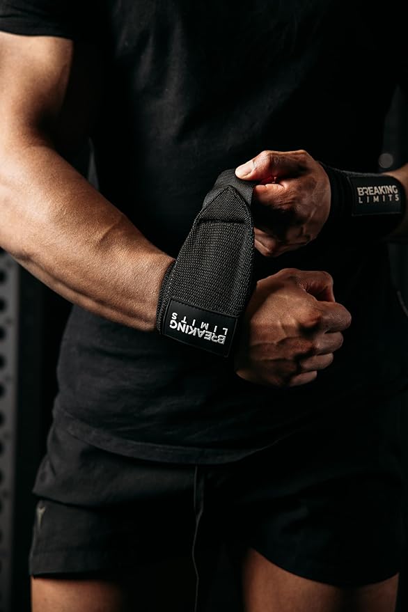 Breaking Limits Gym Straps Weight Lifting Wrist Wraps Bundle β Workout Lifting Straps for Deadlift β Wrist Straps for Weightlifting Men & Women - MuΓ±equeras Para Gym