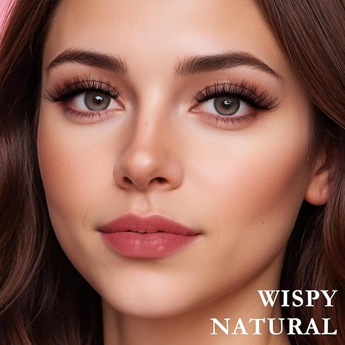 Lashes False Eyelashes Wispy Cat Eye Lash Strips Fake Mink Eyelash Natural Look 14 Pairs Fluffy Demi Wispies Strip Lashes Pack 8-14mm Short Cateye Full Pestañas for Women