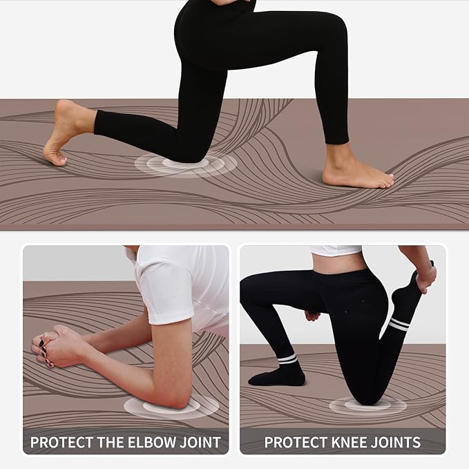 Large Yoga Mat-72’x36’x0.4’ Extra Width & Thick,Comfortable,Non-Slip Exercise Mat-Works Great on All Floor for Stretching,Yoga Studio,Gym or Home Workouts