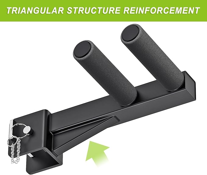Dip Bar Attachment for Power Rack, Non-Slip Wide & Narrow Grip Handles, 500 lbs Capacity, Squat Rack Attachment for Dips, Inverted Rows, Push-Ups