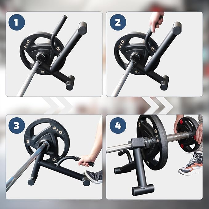 Deadlift Jack Barbell Stand,Barbell Stand for Weight Training Home Gym Easily Unload and Load 600lbs Barbell Plates for Deadlift Exercise