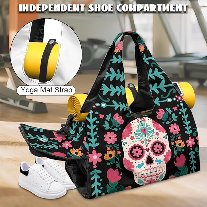 Yoga Mat Bag for Women Men Large Carryall Tote with Adjustable Shoulder Strap for Gym Yoga Travel Pilates Office
