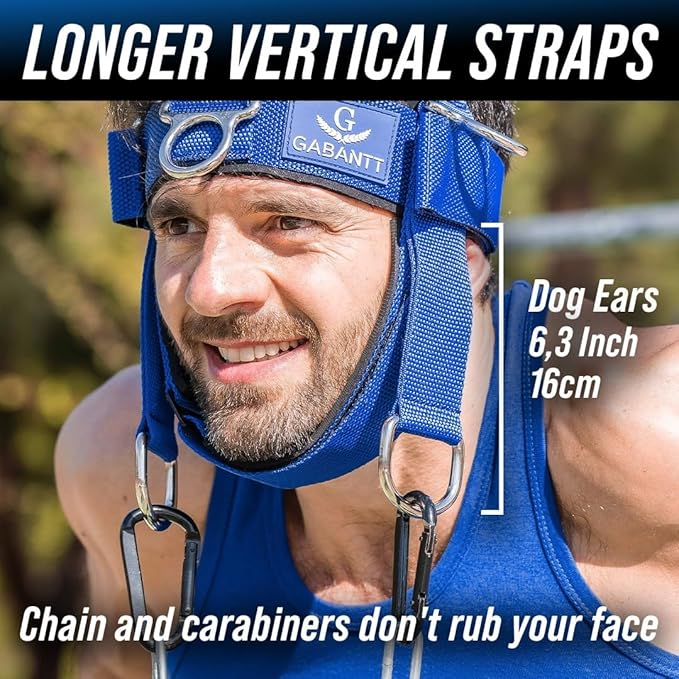 G Gabantt- Neck Exerciser and Neck Trainer. Adjustable Neck Harness Weight Lifting, 4 Way Neck Training - Head Harness for Neck Exercises and Neck Muscle Builder. Neck Strengthener Workout Equipment