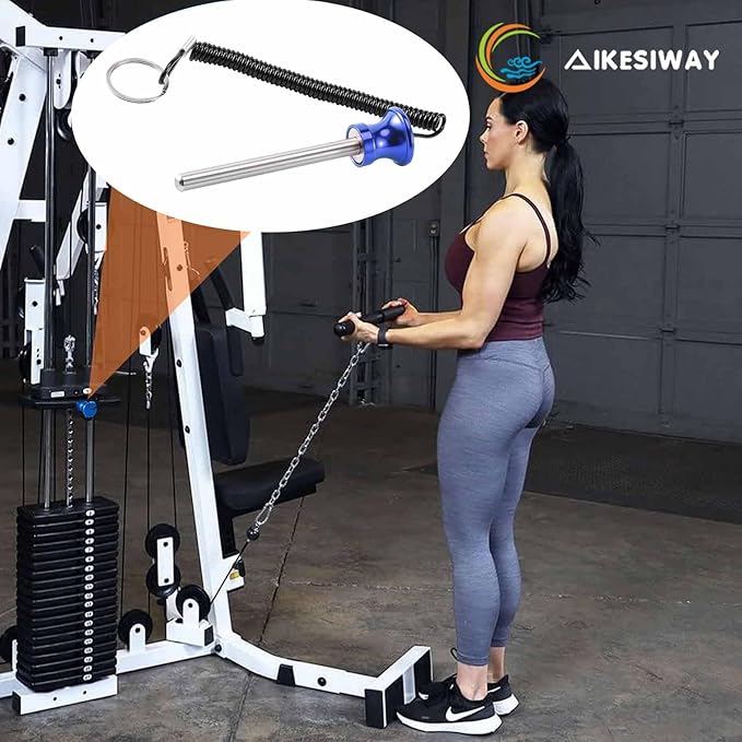 Universal Magnetic Weight Stack Pin with Pull Rope - Heavy Duty Gym Pin for Weight Stack Machines | Commercial & Home Gym Accessories | Replacement Weight Pins for Strength Training Equipment