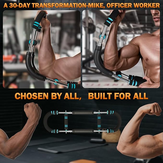 Twister Arm Trainer, Adjustable Chest Workout Equipment, Anti-Slip Grips & Double-Spring Safety, Arm Trainer for Men/Women, Portable Home Fitness Equipment