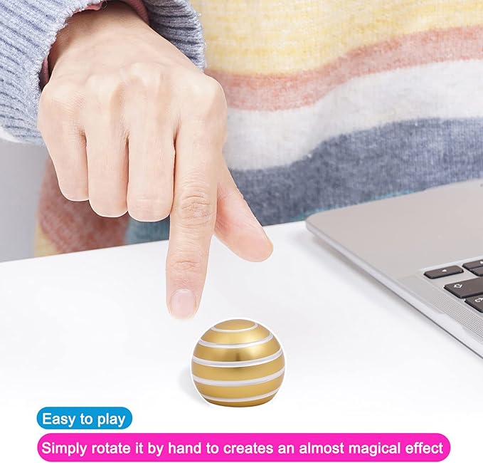 Desk-Fidget-Toys for Kinetic-Toy: Cool-Gadgets Cool-Stuff for Kid Children Teen Adult, Spinning 180 Seconds, Stress Relief Toy for Optical-Illusion Gift for Office School Home Women Men Christmas
