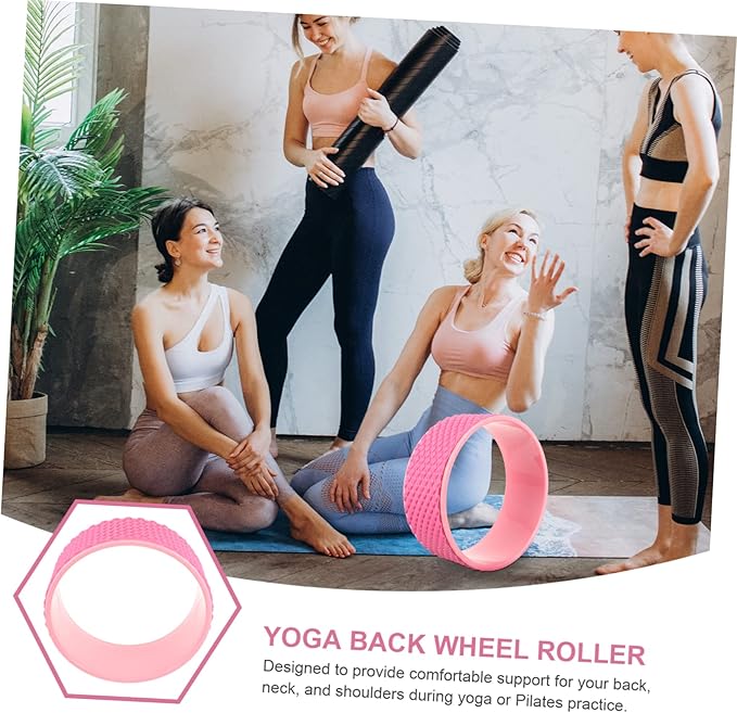Yoga Wheel for Back Pain Relief Sturdy Foam Roller for Stretching and Massage 1 Piece Yoga Training Wheel for Fitness and Flexibility
