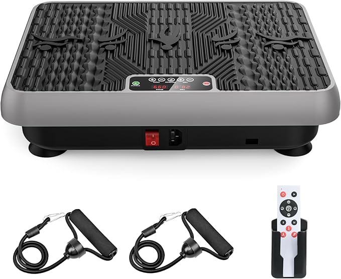 Premium Vibration Plate for Lymphatic Drainage, Weight Loss, Whole Body Workout Power Vibration Plate, Shake Plate,Home Gym Fitness Equipment,Grey