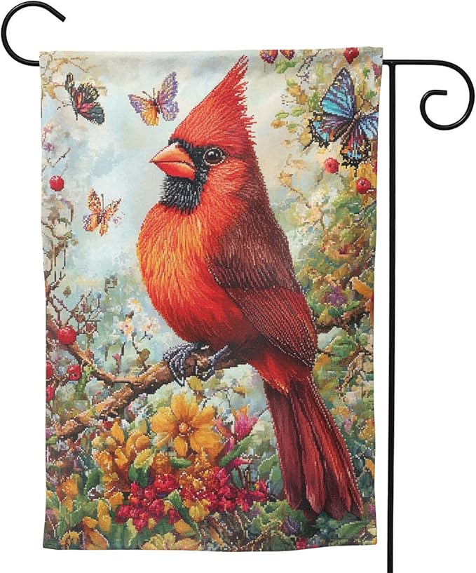Bird Garden Flag 12x18 In Double Sided Yard Flags Lawn Sign Decor No Flagstand