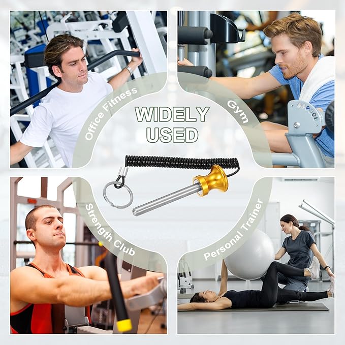 Weight Stack Pin, Weight Gym Pin Strength Training Equipment Replacement with Pull Rope for Home Gym Club