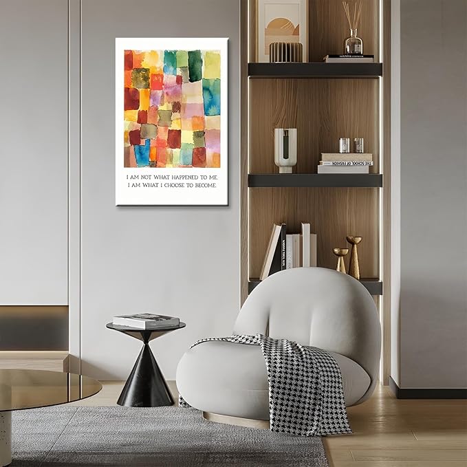 JMGHKL Colorful Mental Health Posters I Am Not What Happened To Me Wall Art Trendy Uplifting Quote Canvas Prints For Counseling Room Therapy Office Classroom Decor 8x12in Framed