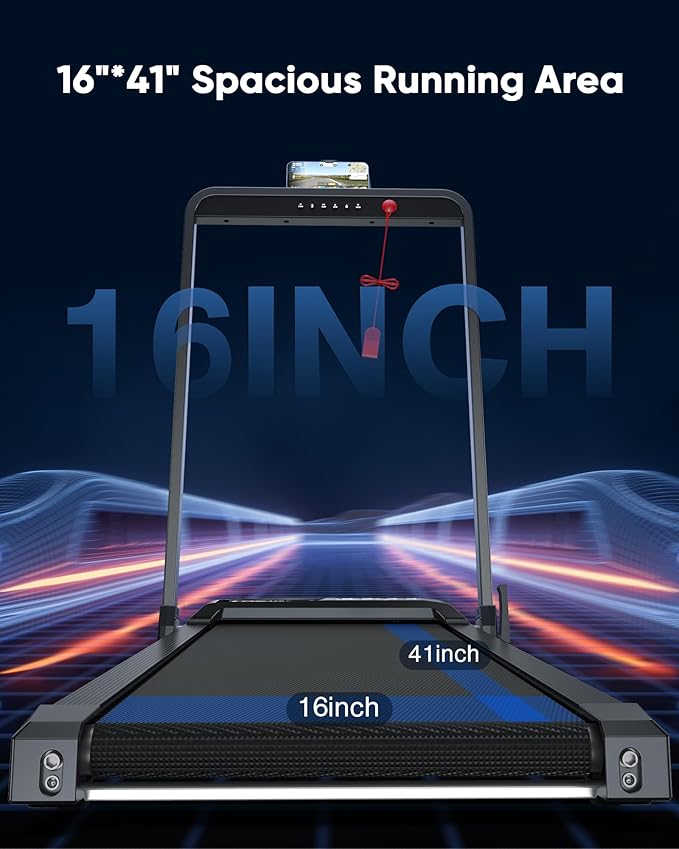 COZYINN 10% Incline Walking Pad - 2.5HP 4MPH/7.6MPH 265/340+lb Capacity Treadmills for Home, Portable Foldable Adjustable Incline Treadmill with Wide Running Area, Mute Control, Works with KINOMAP