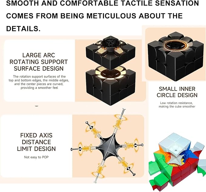 Giant Magic Cube, 18CM Big 3x3 Speed Cube Color-Matching 3D Sensory Puzzle Box Super Large Birthday Christmas Stocking Stuffers Gift for Kids Adults Fidget Toy Brain Teasers Cubing Classroom Speed Toy