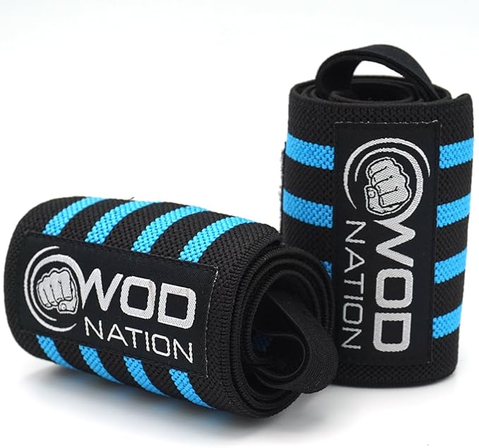 WOD Nation Wrist Wraps for Weightlifting & Strength Training – Professional Gym Straps w/Thumb Loop for Men & Women