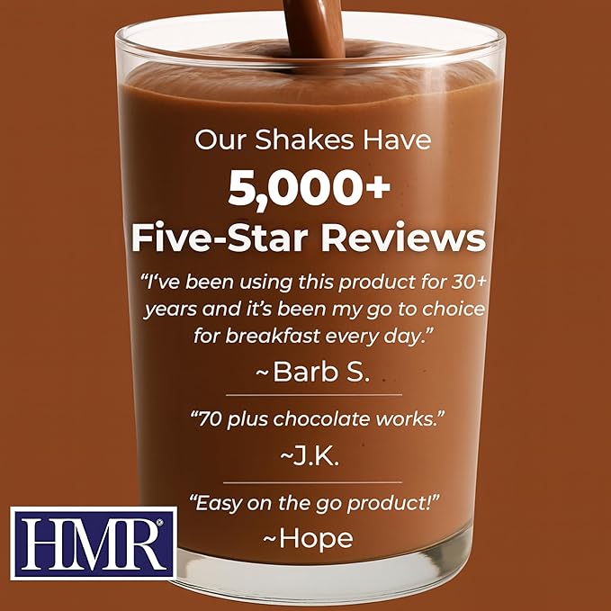HMR 120 Chocolate Shake Meal Replacement Powder | Chocolate Shake Mix to Support Healthy Weight Loss | 12g of Protein | Nutritional Drink | Low Calorie Food | 12 Servings