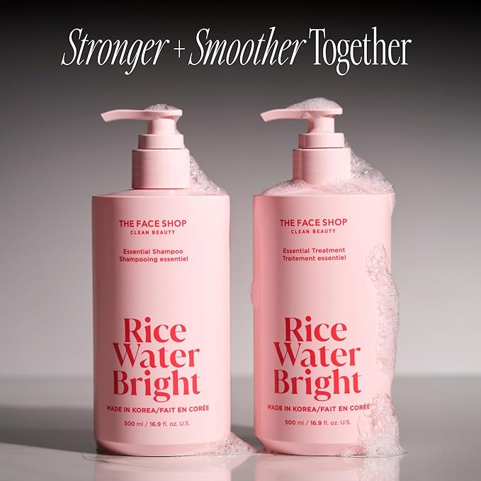 THE FACE SHOP Rice Water Bright Essential Treatment, Rice Protein Conditioner with Shea Butter for Dryness, Anti-Hair Loss, Korean Treatment for Breakage & Split Ends, Breakage Control, Sulfate Free