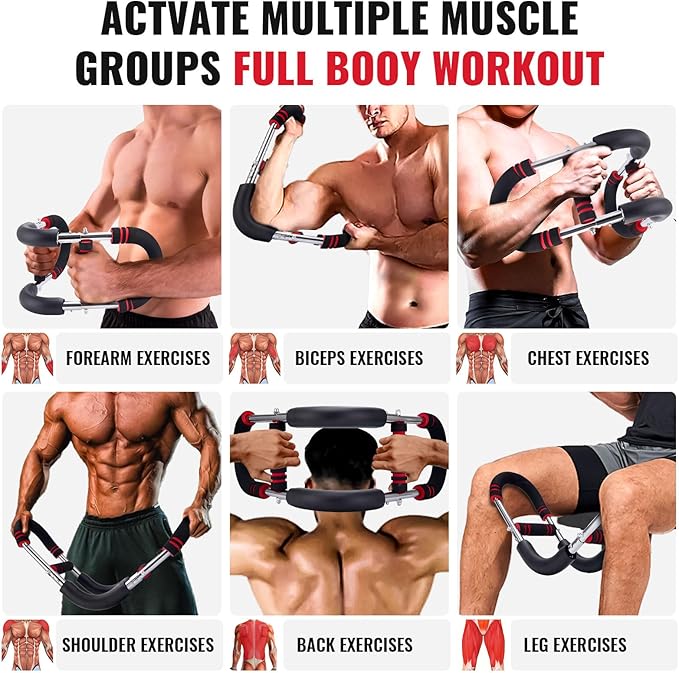 Twister Arm Trainer,Adjustable Chest Arm Workout Equipment,Chest Exerciser for Men,Arm Trainer for Men,Chest Clip Muscle Trainer,Portable Arm Exercise Equipment,Upper Body Workout Equipment