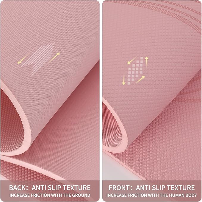 Large Yoga Mat-72’x36’x0.4’ Extra Width & Thick,Comfortable,Non-Slip Exercise Mat-Works Great on All Floor for Stretching,Yoga Studio,Gym or Home Workouts