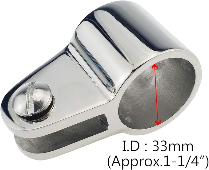 keehui Pair of Marine Grade 316 SS 1-1/4"I.D.Bimini Top Jaw Slide Boat Hardware Fitting for 1-1/4" (32mm) Round Tube