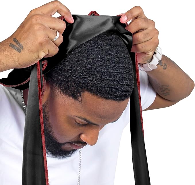 ForceWave 2 Pieces Silky Durag Pack for Men Women Waves, Premium Satin Deluxe Du-rag