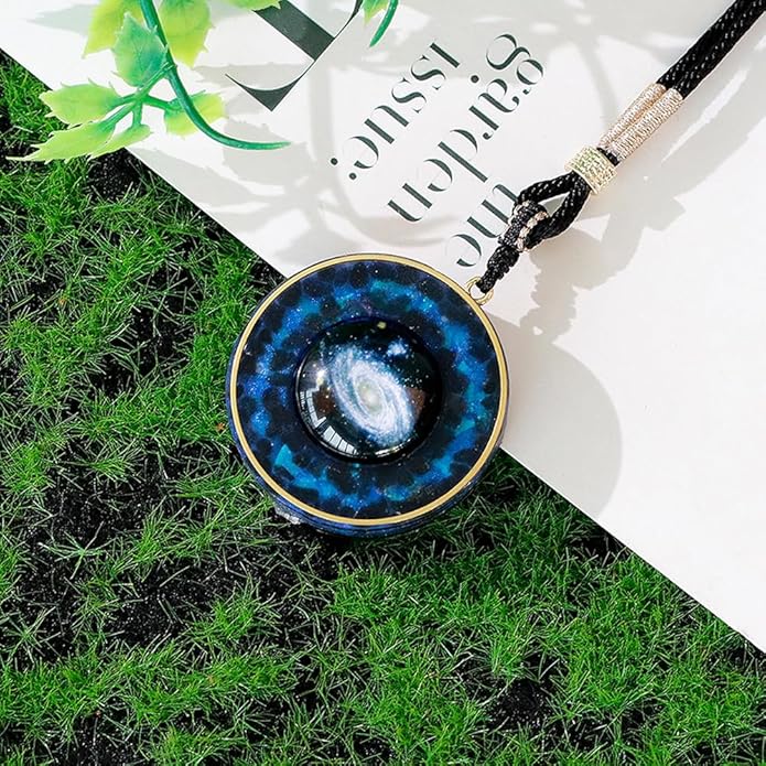 Day Day Up Orgonite Necklace - Sri Yantra Rotatable Pendant For Anti Stress Anxiety & Meditation - Malachite And Tiger Stone For Spiritual Healing & Positive Energy