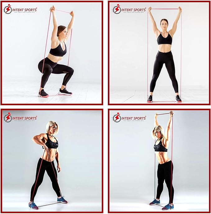 INTENT SPORTS Pull Up Assist Bands – Assistance and Resistance Bands for Pull-Up, Fitness, Body Stretching, Mobility Work, Weightlifting, Heavy Duty - Single/Set – Exercise Videos - eBook!