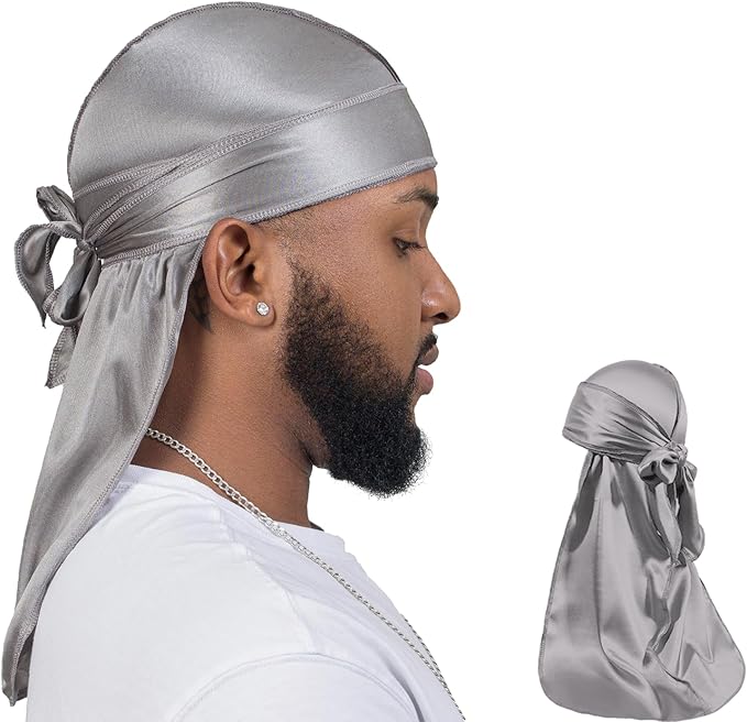 ForceWave 2 Pieces Silky Durag Pack for Men Women Waves, Premium Satin Deluxe Du-rag