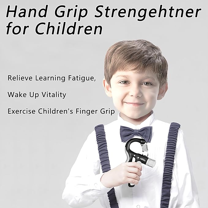 Hand Grip Strengthener for Kids and Youth, Adjustable Resistance Hand Gripper 11-45Lbs, Hand Grips for Strength Training, Stress Relief Grip