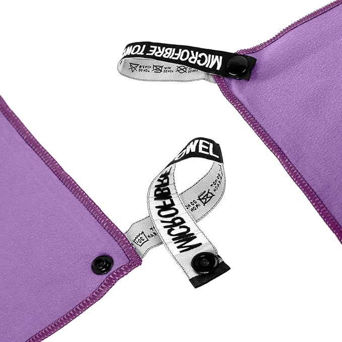 Microfiber Travel Towel, Soft Lightweight Quick Dry Towel, Super Absorbent Compact Travel & Sports & Beach Towels for Camping, Backpack, Gym, Swimming, Yoga, Hiking (M:20"×40" -Purple)