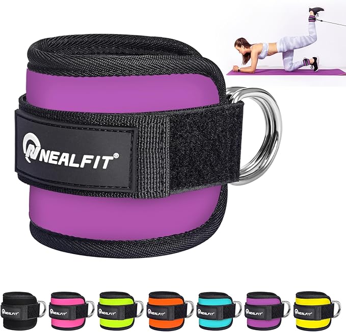 Ankle Strap for Cable Machine, Gym Ankle Cuff for Kickbacks, Leg Extensions, Glute Workouts, Booty Hip Abductors Exercise for Women and Men