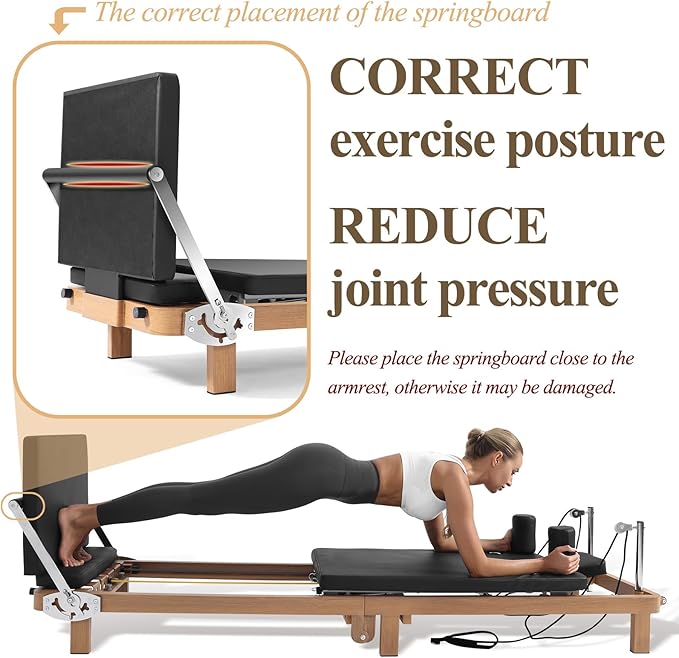 Foldable Pilates Reformer Machine,Extended 88in Metal Frame Pilates Equipment for Home Women Men Use Gym Workout & Advanced and Beginners Users , Dual Resistance System (Spring & Latex Tubes)