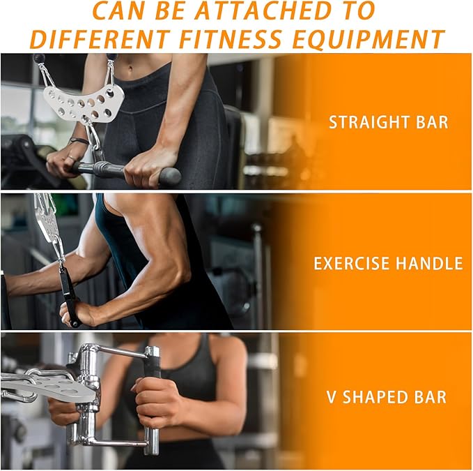 J Bryant Heavy Duty Stainless Steel Double to Single Anchor Plate - 6mm Thick Cable Machine Attachment with 3 Carabiners for Gym Pulley LAT Pulldown, Forearm & Grip Training