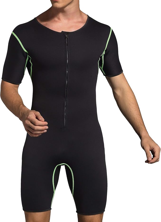Bakerdani Men's Neoprene Waist Trainer Sauna Suit Body Shaper for Fitness Gym Exercise Training
