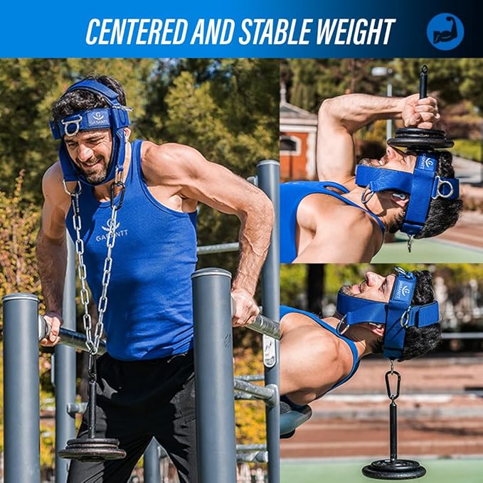 G Gabantt- Neck Exerciser and Neck Trainer. Adjustable Neck Harness Weight Lifting, 4 Way Neck Training - Head Harness for Neck Exercises and Neck Muscle Builder. Neck Strengthener Workout Equipment