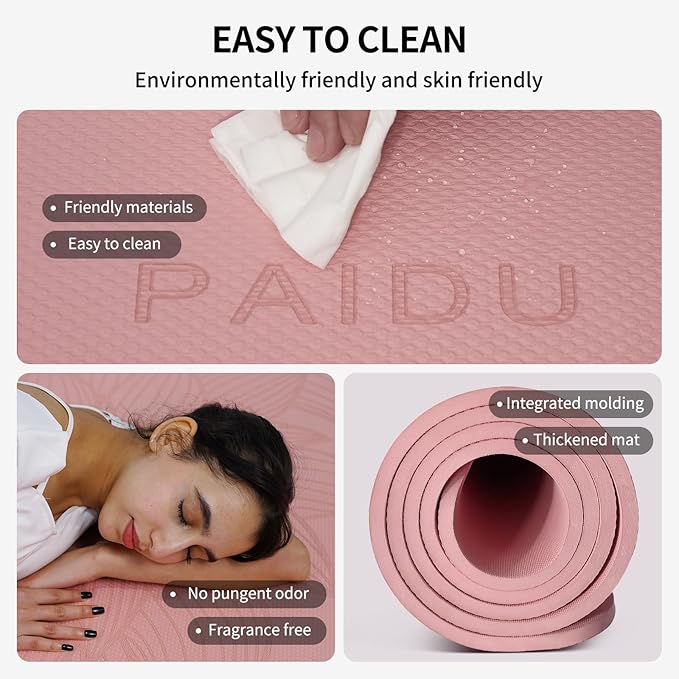 Large Yoga Mat-72’x36’x0.4’ Extra Width & Thick,Comfortable,Non-Slip Exercise Mat-Works Great on All Floor for Stretching,Yoga Studio,Gym or Home Workouts