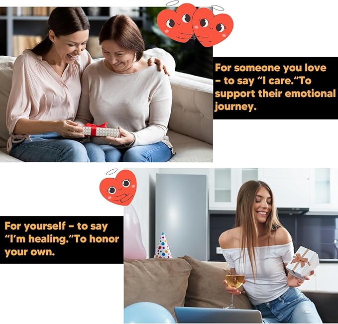 Anxiety & Stress Relief Cards with MoodCube Spinner – Science-Based Self Care & Emotion Therapy Tools, Mindfulness Gift for Women, Teens & Adults | Mental Health Support for Calm & Focus