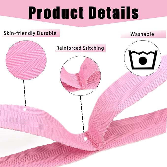 Stretching Strap Yoga Strap with Loops, Stretch Straps for Physical Therapy, Non-Elastic Exercise Strap for Pilates, Dance and Gymnastics with Workout Guide