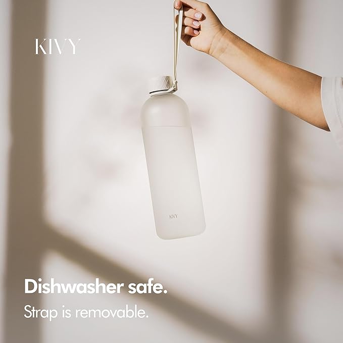 KIVY Tritan Water Bottle 2nd Generation (White Gold, 50oz)