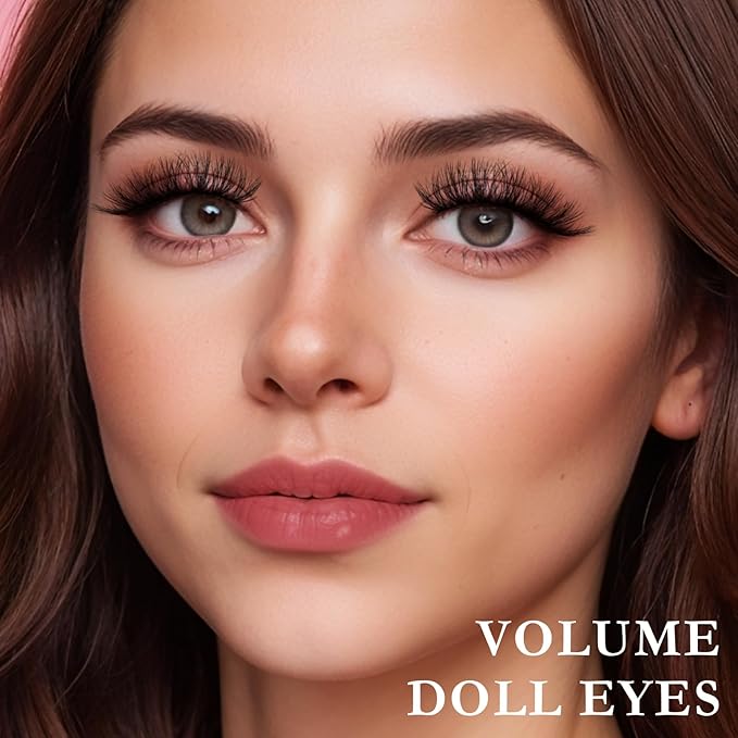 Lashes False Eyelashes Wispy Fake Mink Lash Strips Fluffy Natural Strip Eyelash 9-16mm Full Volume Lashes Natural Look 14 Pairs Wispies Medium Spiky Manga Pestañas for Women
