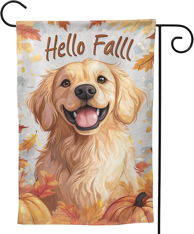 Dog Garden Flag 12x18 In Double Sided Yard Flags Lawn Sign Decor No Flagstand